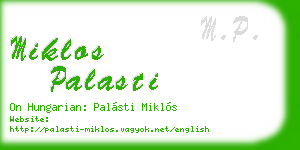 miklos palasti business card