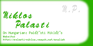 miklos palasti business card